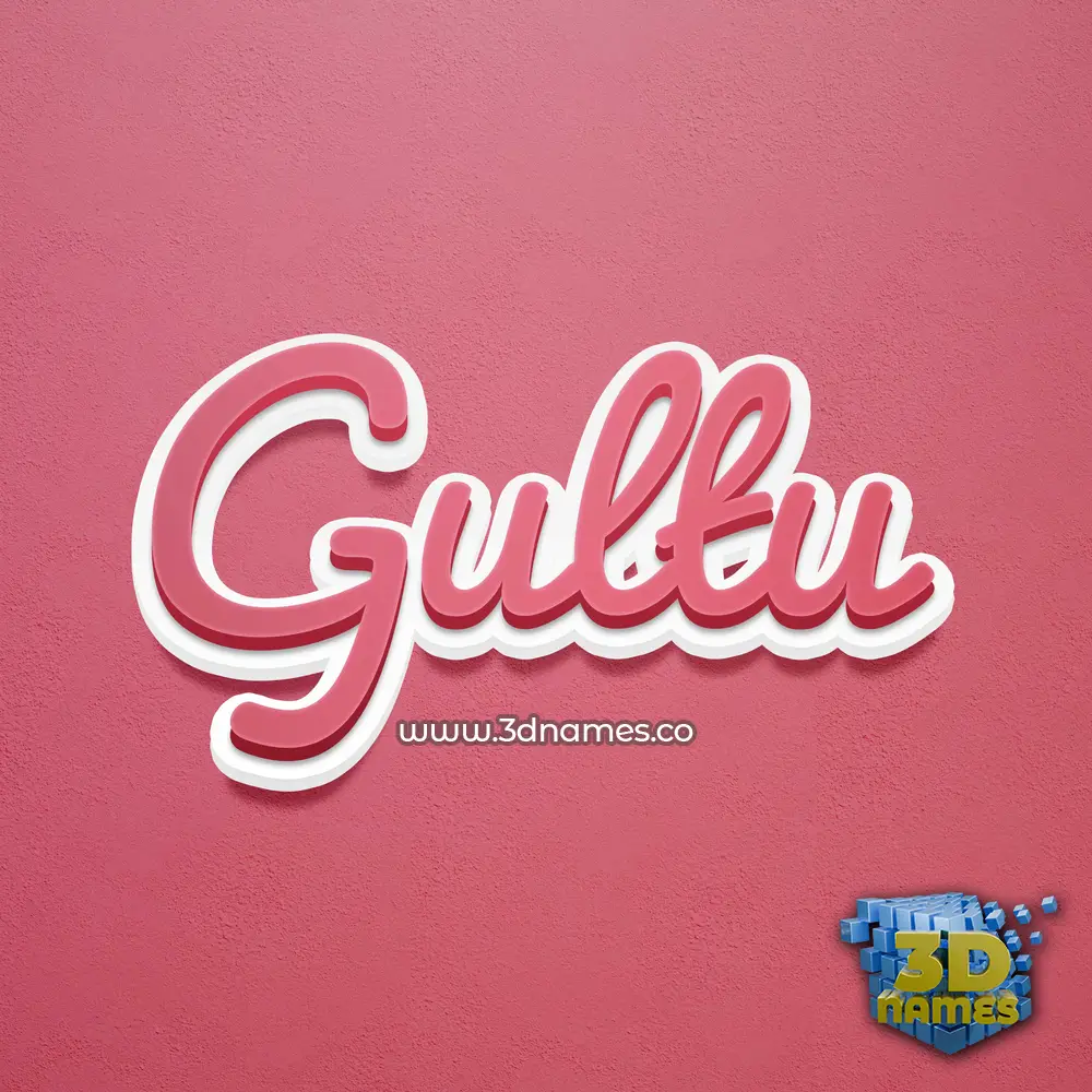 gultu in Red Scribble style - 3D name wallpaper