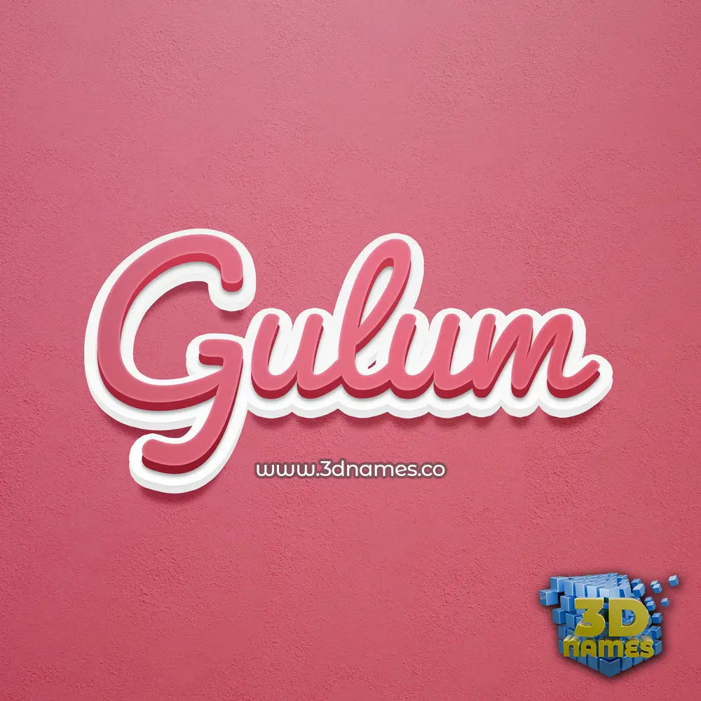 gulum in Red Scribble style - 3D name wallpaper