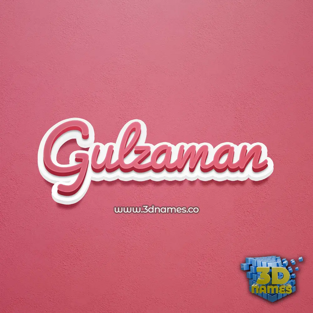 gulzaman in Red Scribble style - 3D name wallpaper