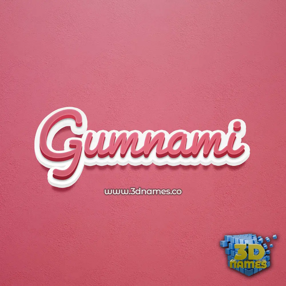 gumnami in Red Scribble style - 3D name wallpaper