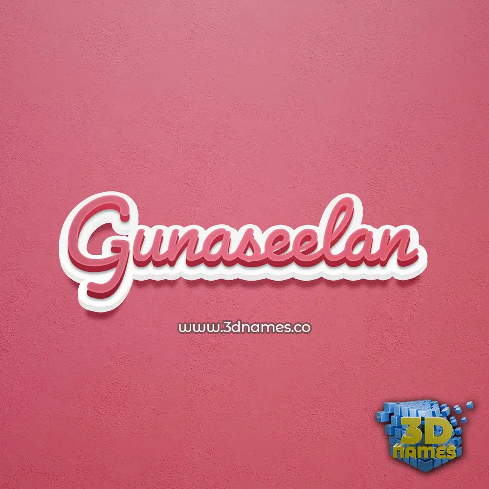 gunaseelan in Red Scribble style - 3D name wallpaper