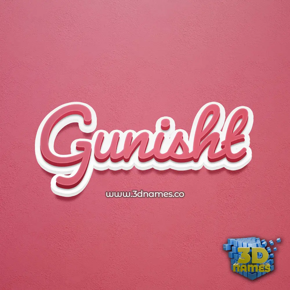 gunisht in Red Scribble style - 3D name wallpaper