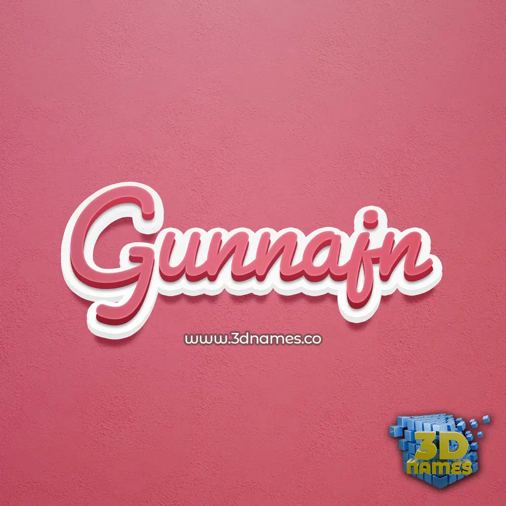 gunnajn in Red Scribble style - 3D name wallpaper