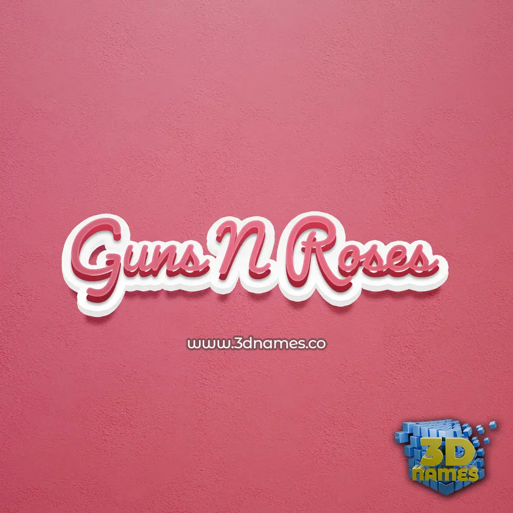 guns n roses in Red Scribble style - 3D name wallpaper