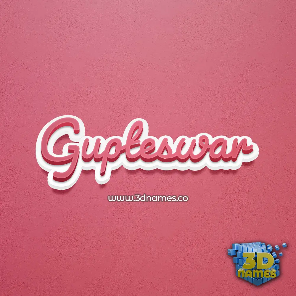 gupteswar in Red Scribble style - 3D name wallpaper