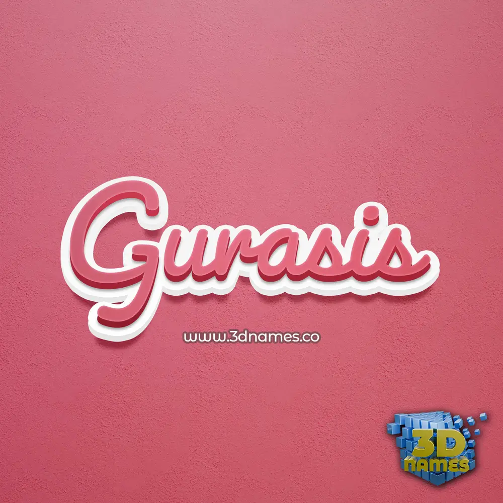 gurasis in Red Scribble style - 3D name wallpaper