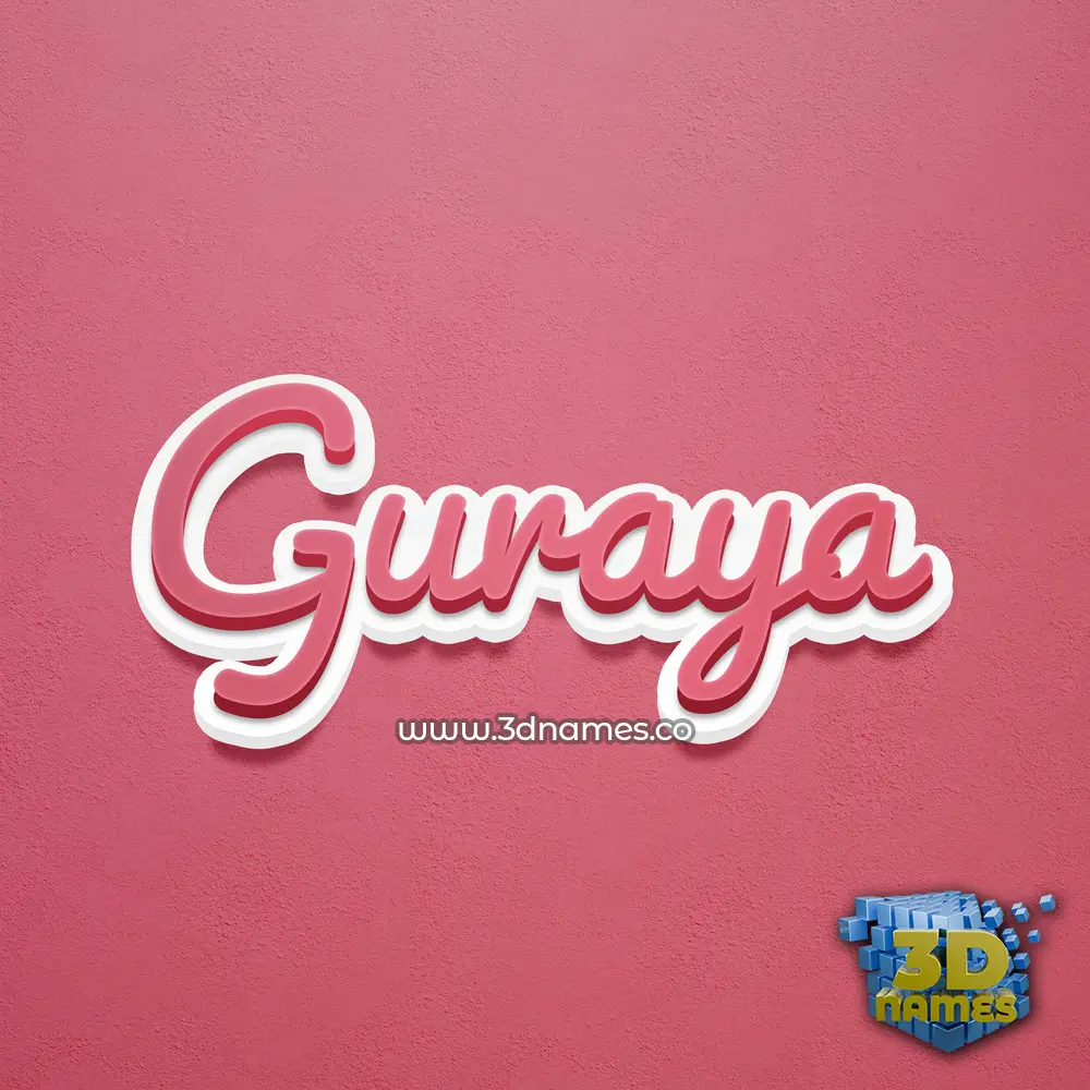 guraya in Red Scribble style - 3D name wallpaper