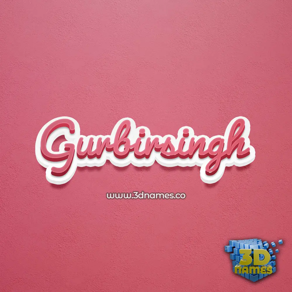 gurbirsingh in Red Scribble style - 3D name wallpaper