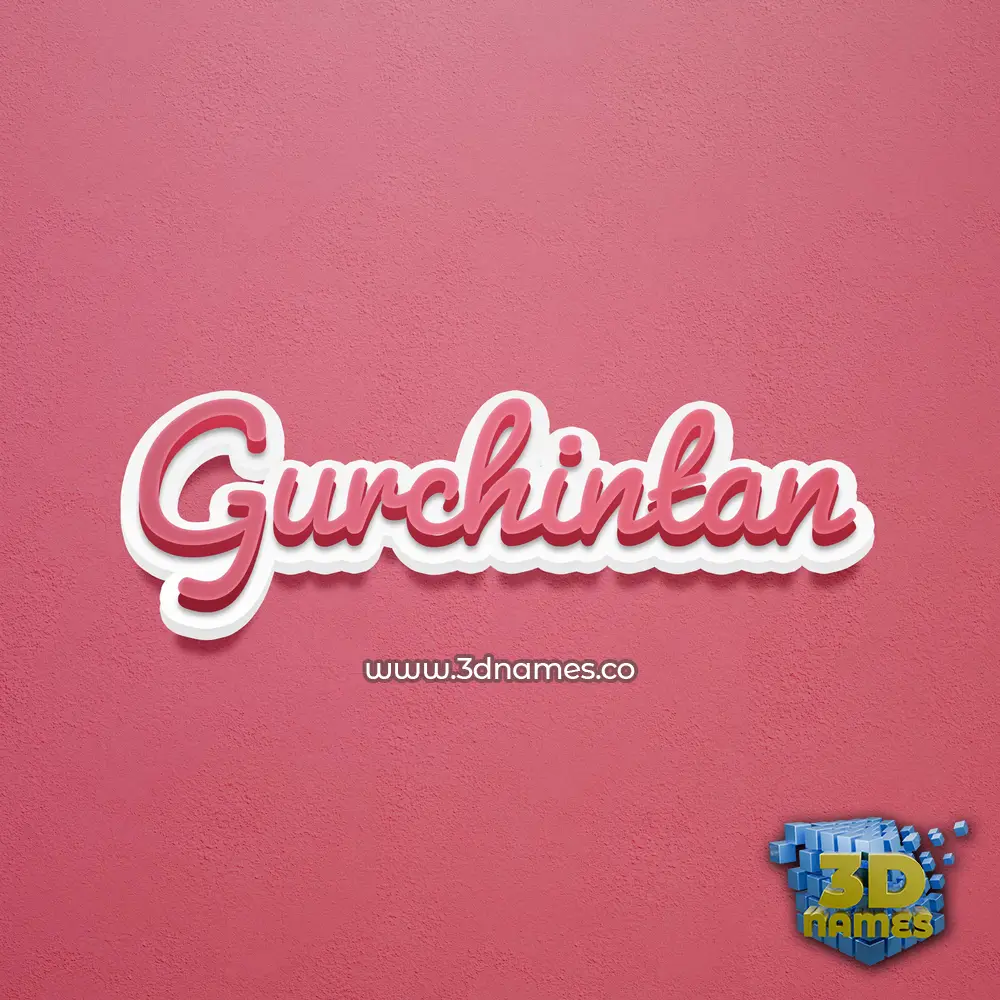 gurchintan in Red Scribble style - 3D name wallpaper