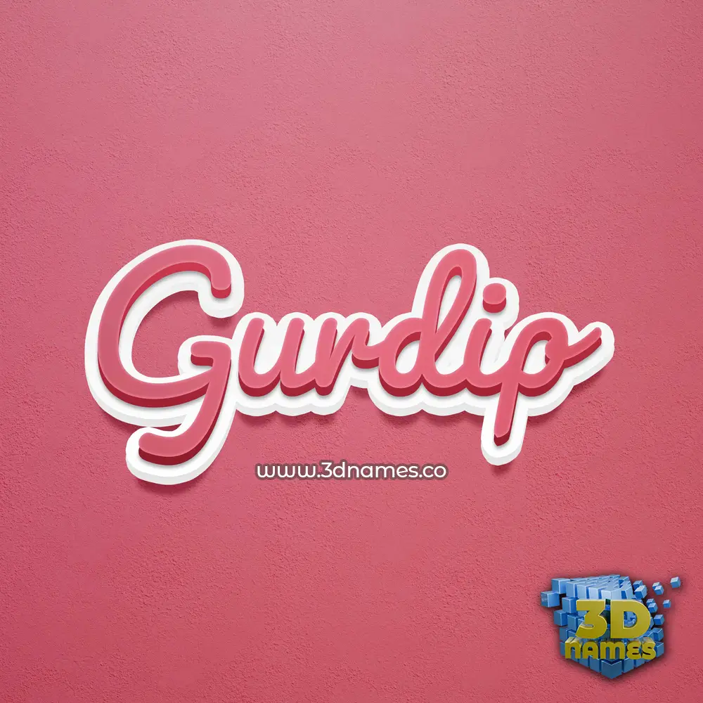 gurdip in Red Scribble style - 3D name wallpaper