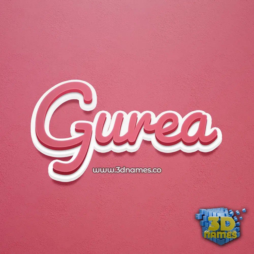 gurea in Red Scribble style - 3D name wallpaper