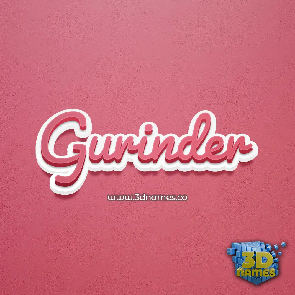 gurinder in Red Scribble style - 3D name wallpaper