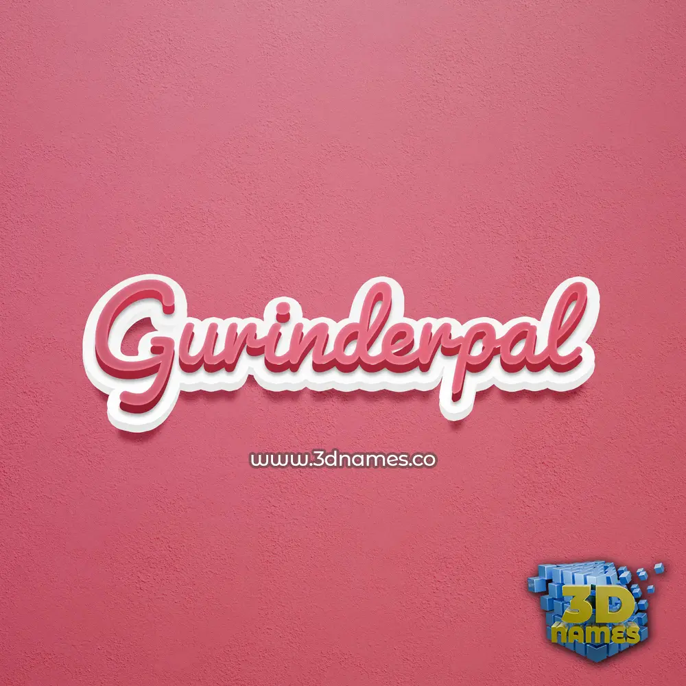 gurinderpal in Red Scribble style - 3D name wallpaper