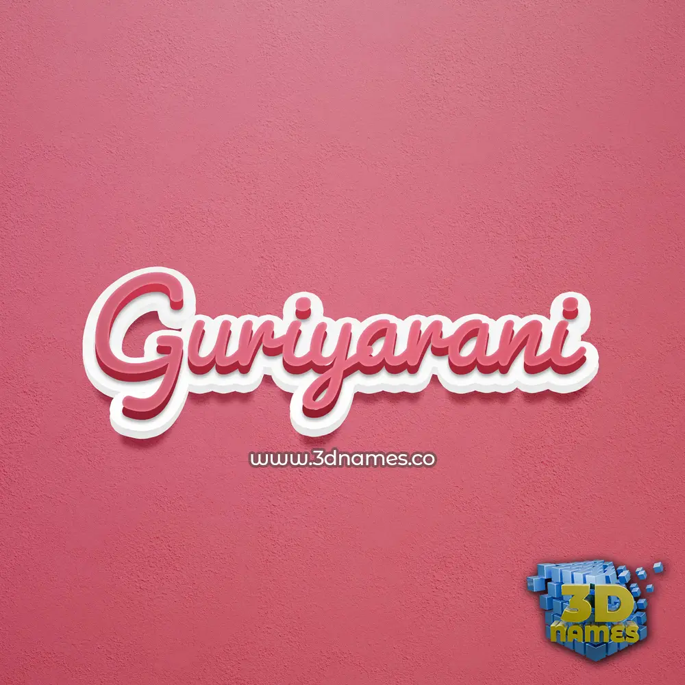 guriyarani in Red Scribble style - 3D name wallpaper