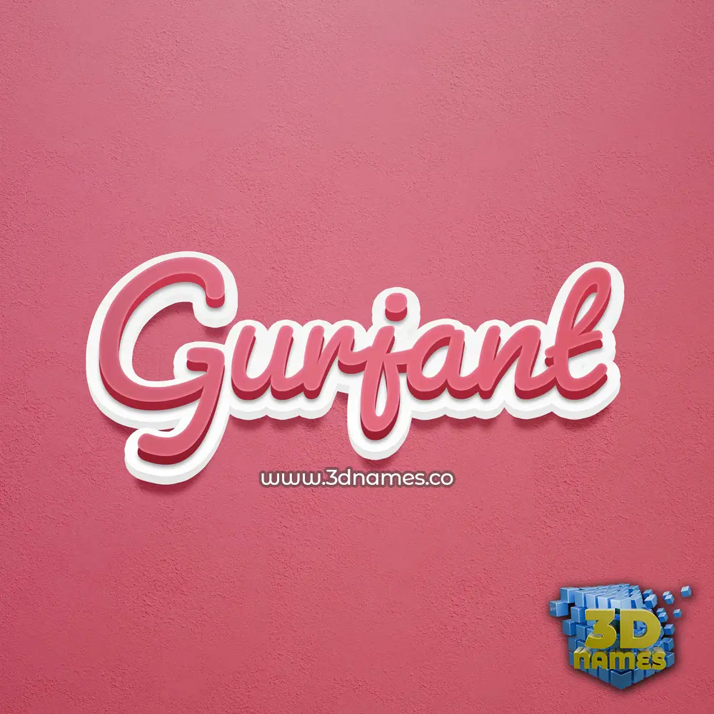 gurjant in Red Scribble style - 3D name wallpaper