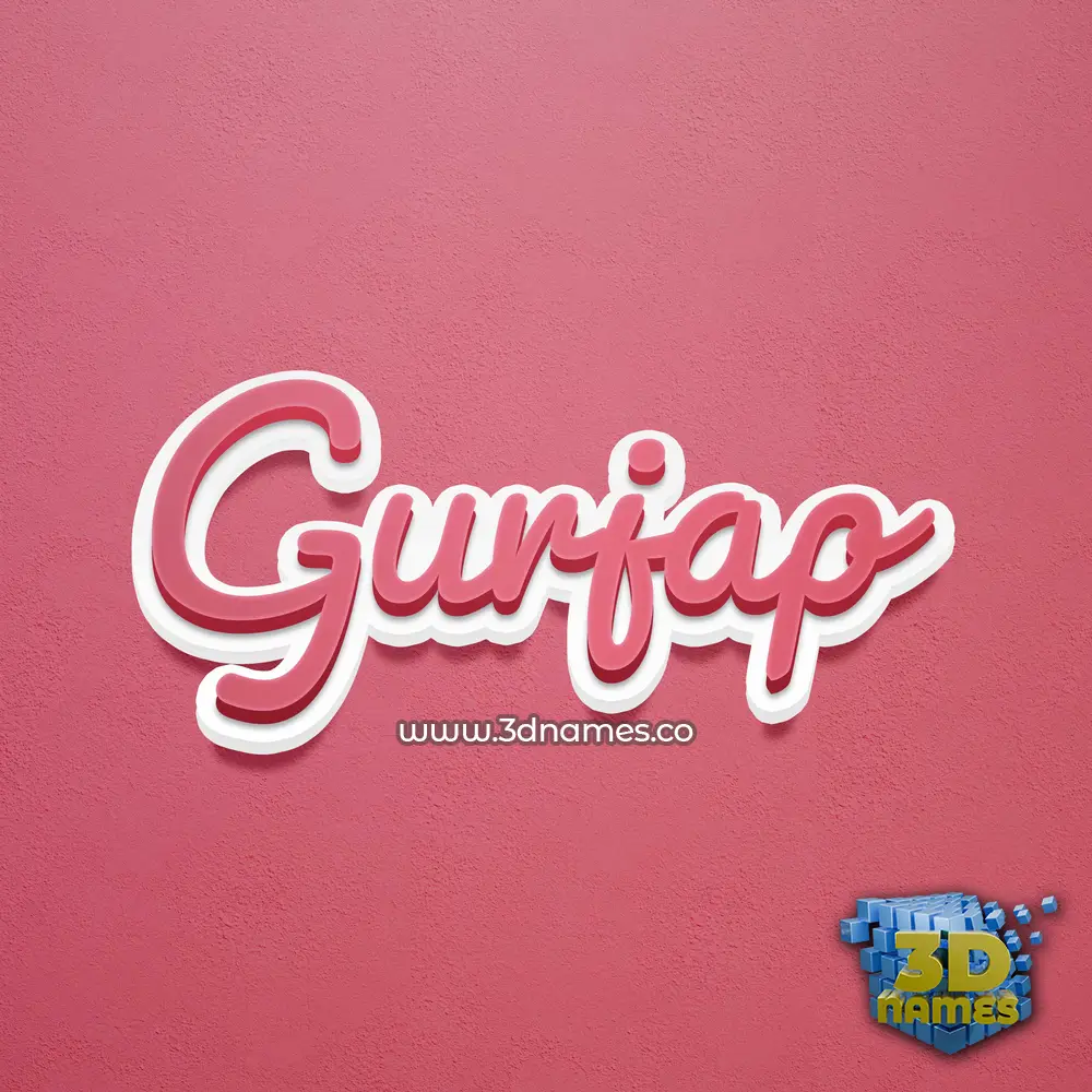 gurjap in Red Scribble style - 3D name wallpaper
