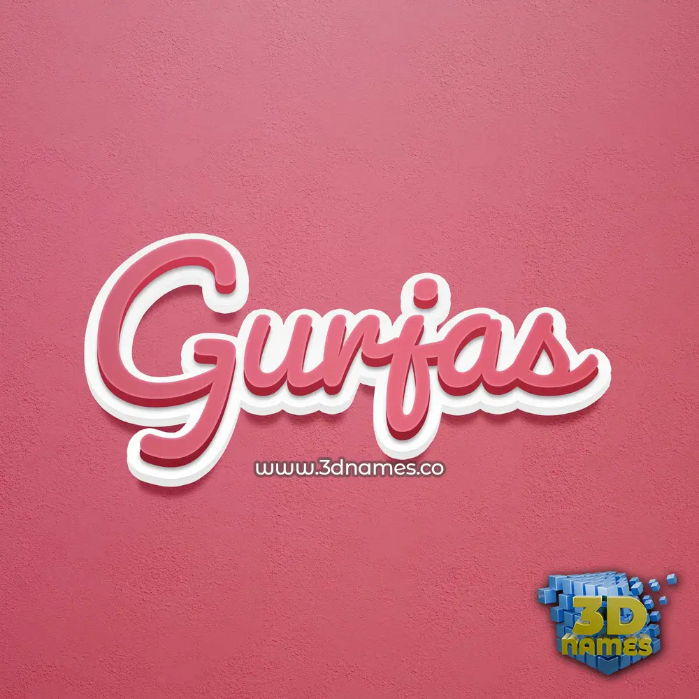 gurjas in Red Scribble style - 3D name wallpaper