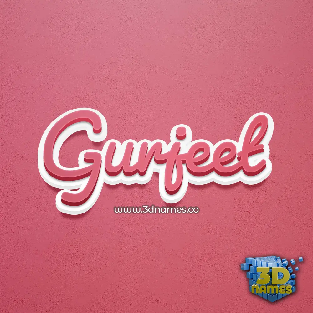 gurjeet in Red Scribble style - 3D name wallpaper