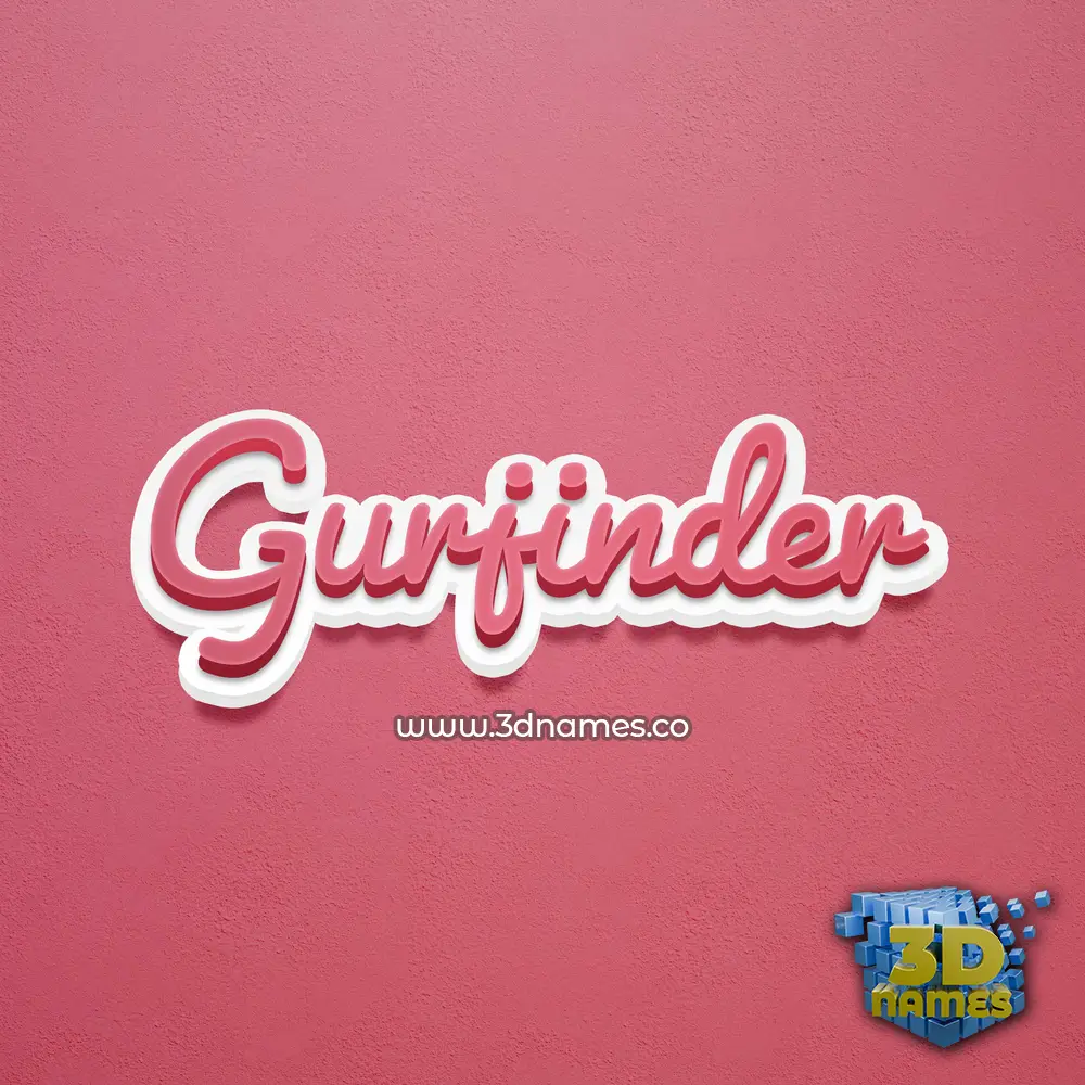 gurjinder in Red Scribble style - 3D name wallpaper
