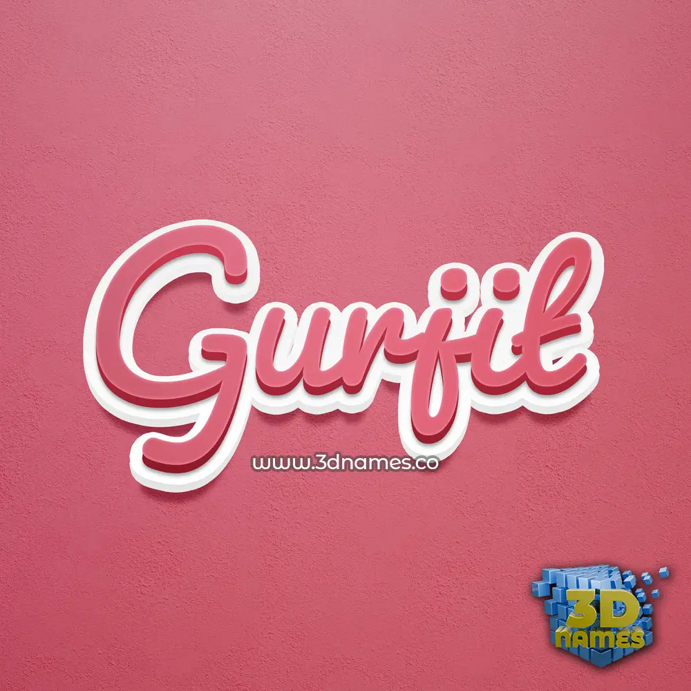 gurjit in Red Scribble style - 3D name wallpaper