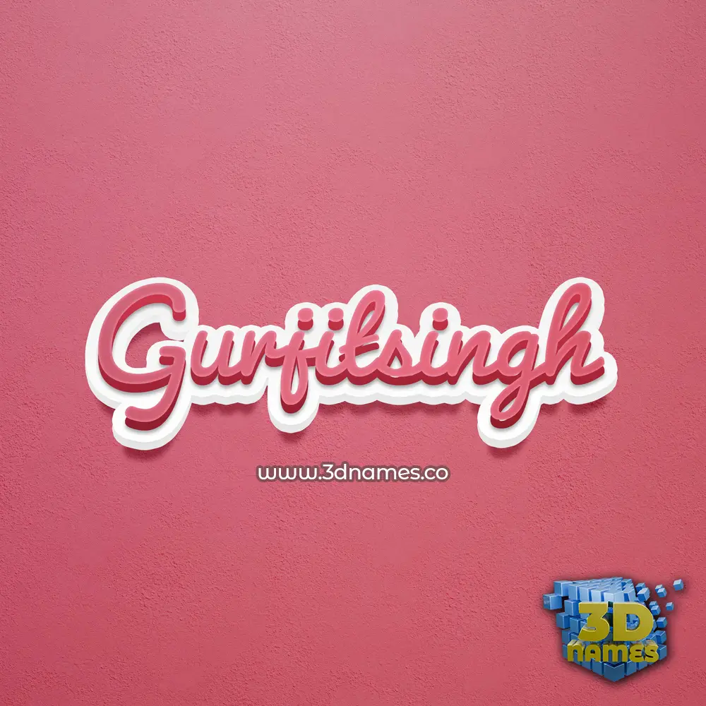 gurjitsingh in Red Scribble style - 3D name wallpaper