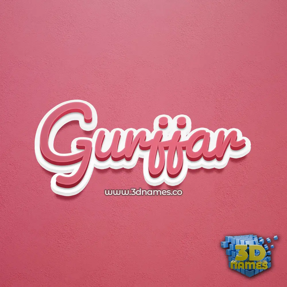 gurjjar in Red Scribble style - 3D name wallpaper