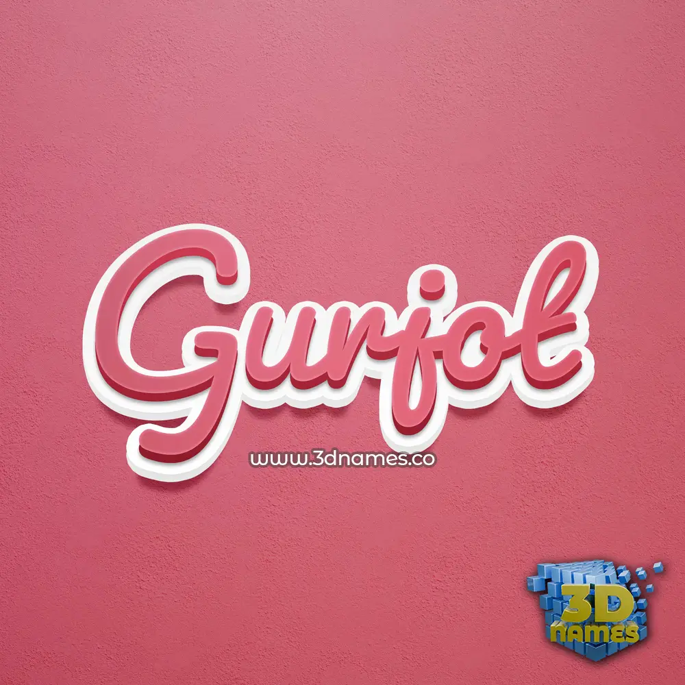 gurjot in Red Scribble style - 3D name wallpaper