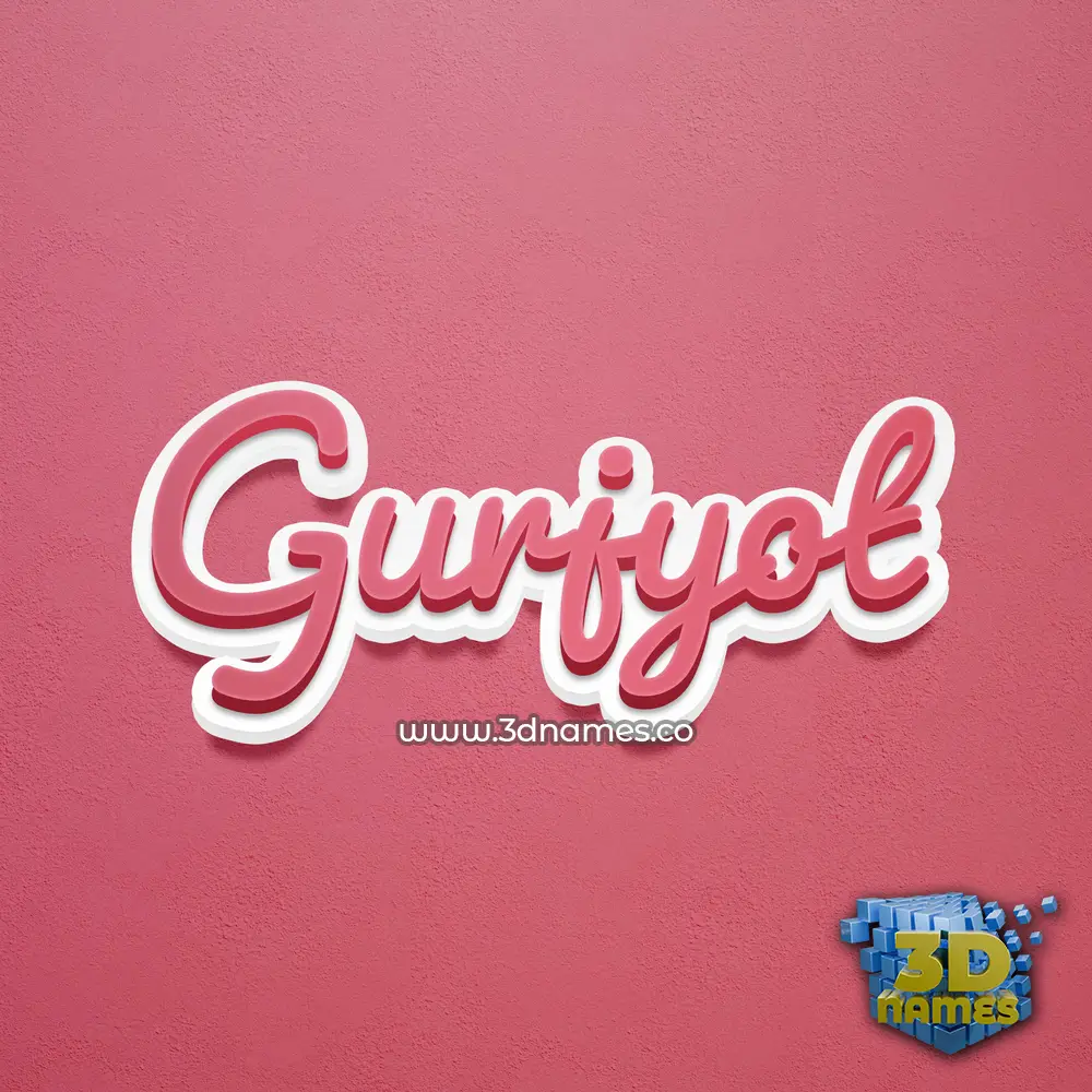 gurjyot in Red Scribble style - 3D name wallpaper