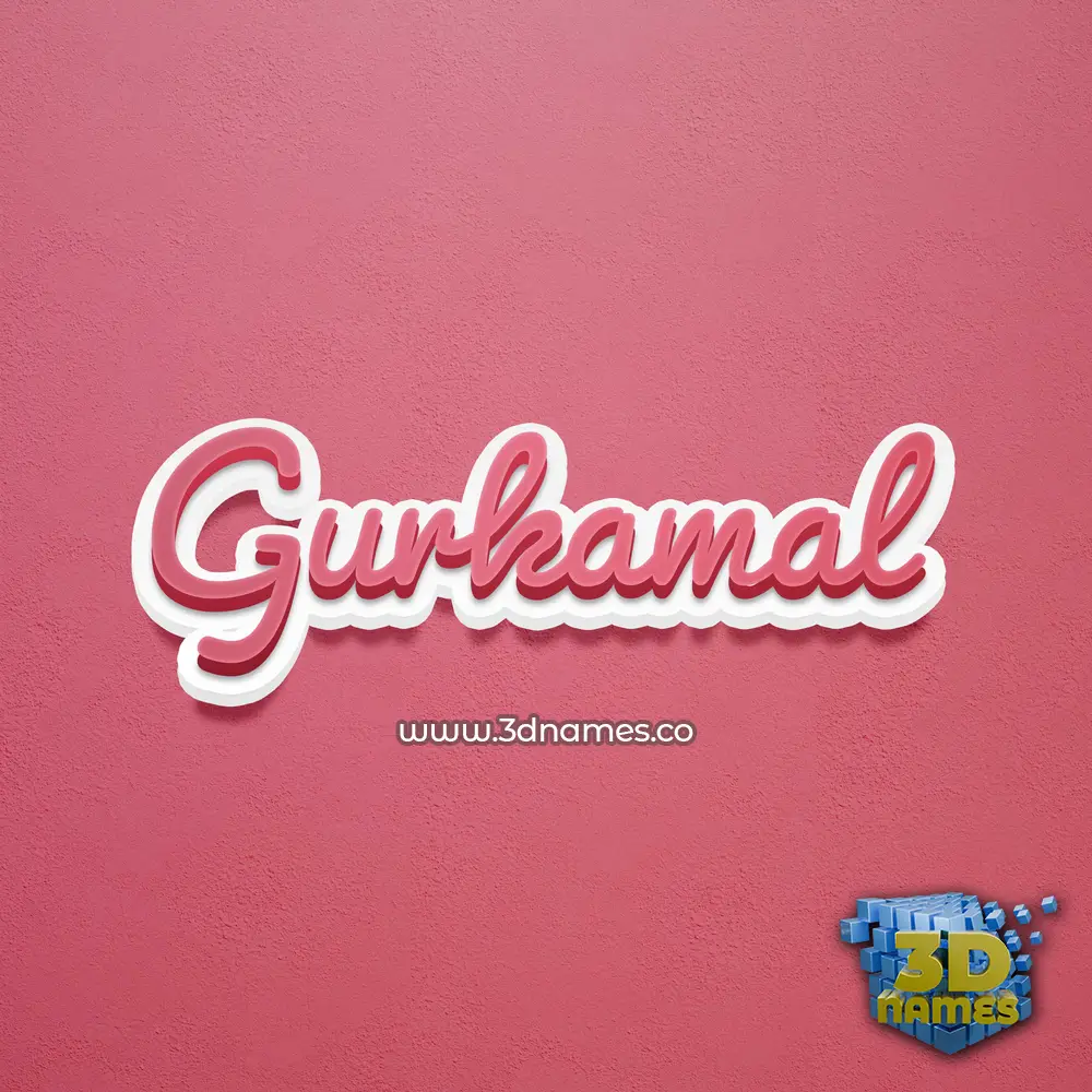 gurkamal in Red Scribble style - 3D name wallpaper