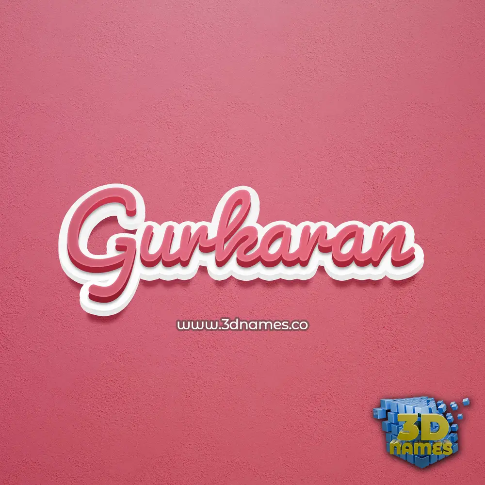 gurkaran in Red Scribble style - 3D name wallpaper