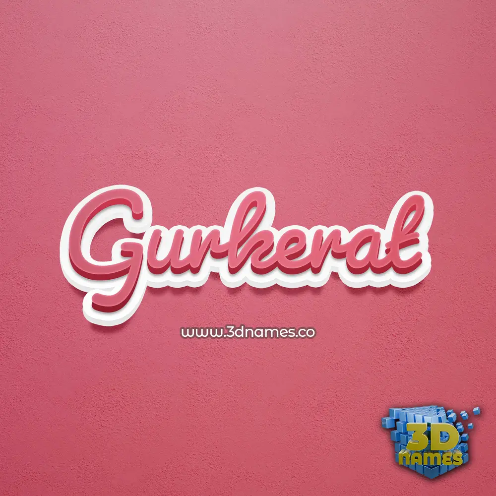 gurkerat in Red Scribble style - 3D name wallpaper