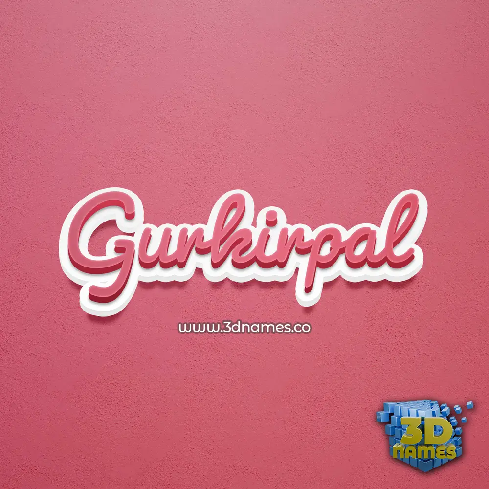 gurkirpal in Red Scribble style - 3D name wallpaper