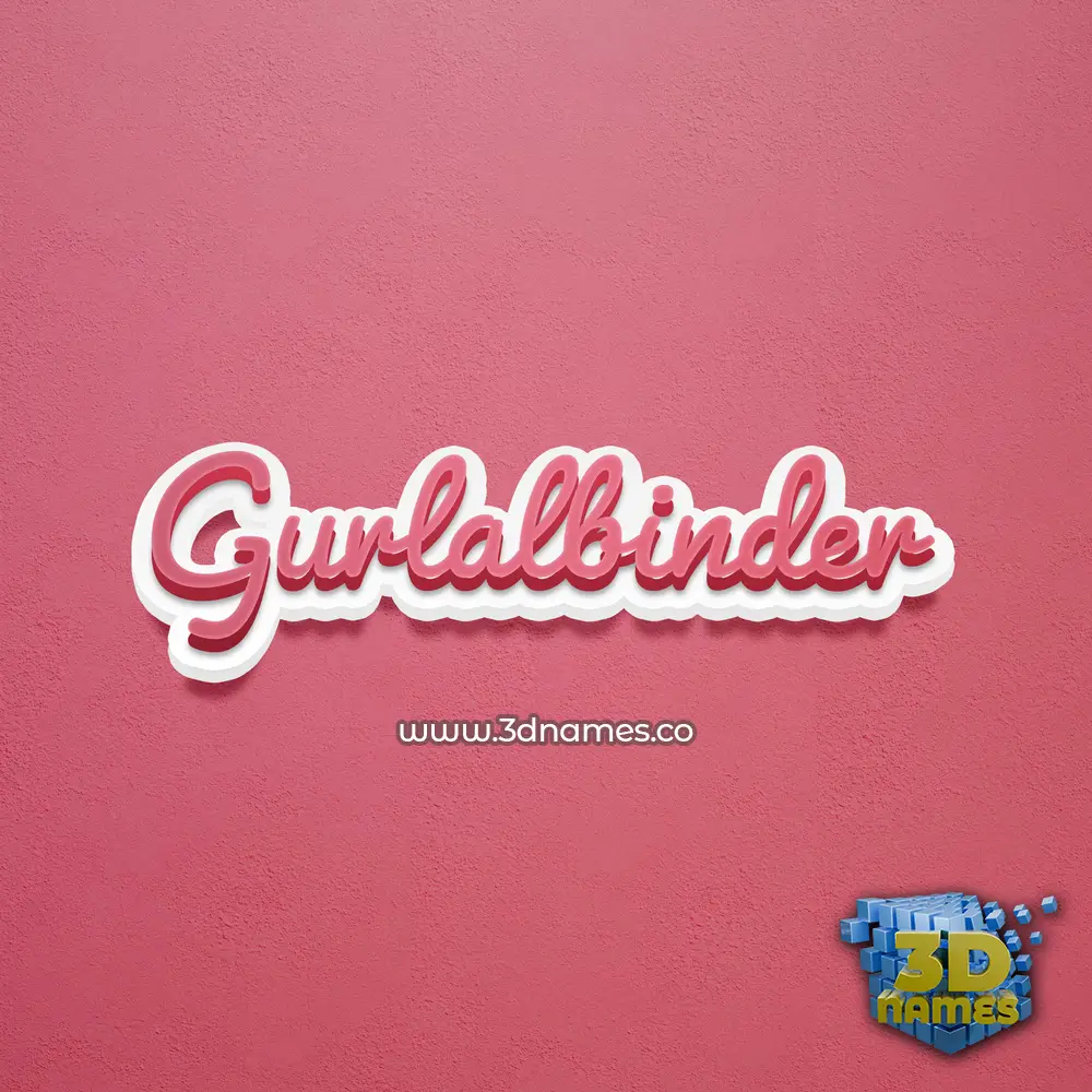 gurlalbinder in Red Scribble style - 3D name wallpaper