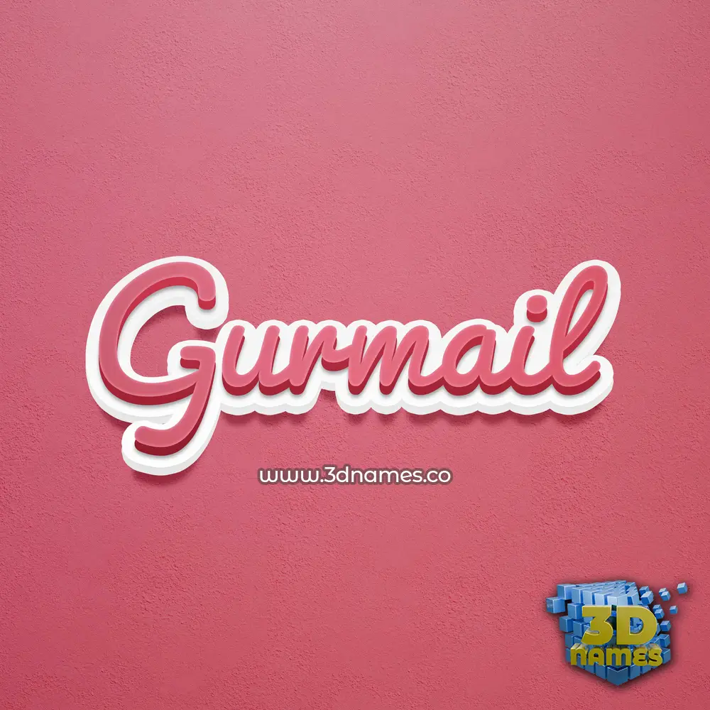 gurmail in Red Scribble style - 3D name wallpaper