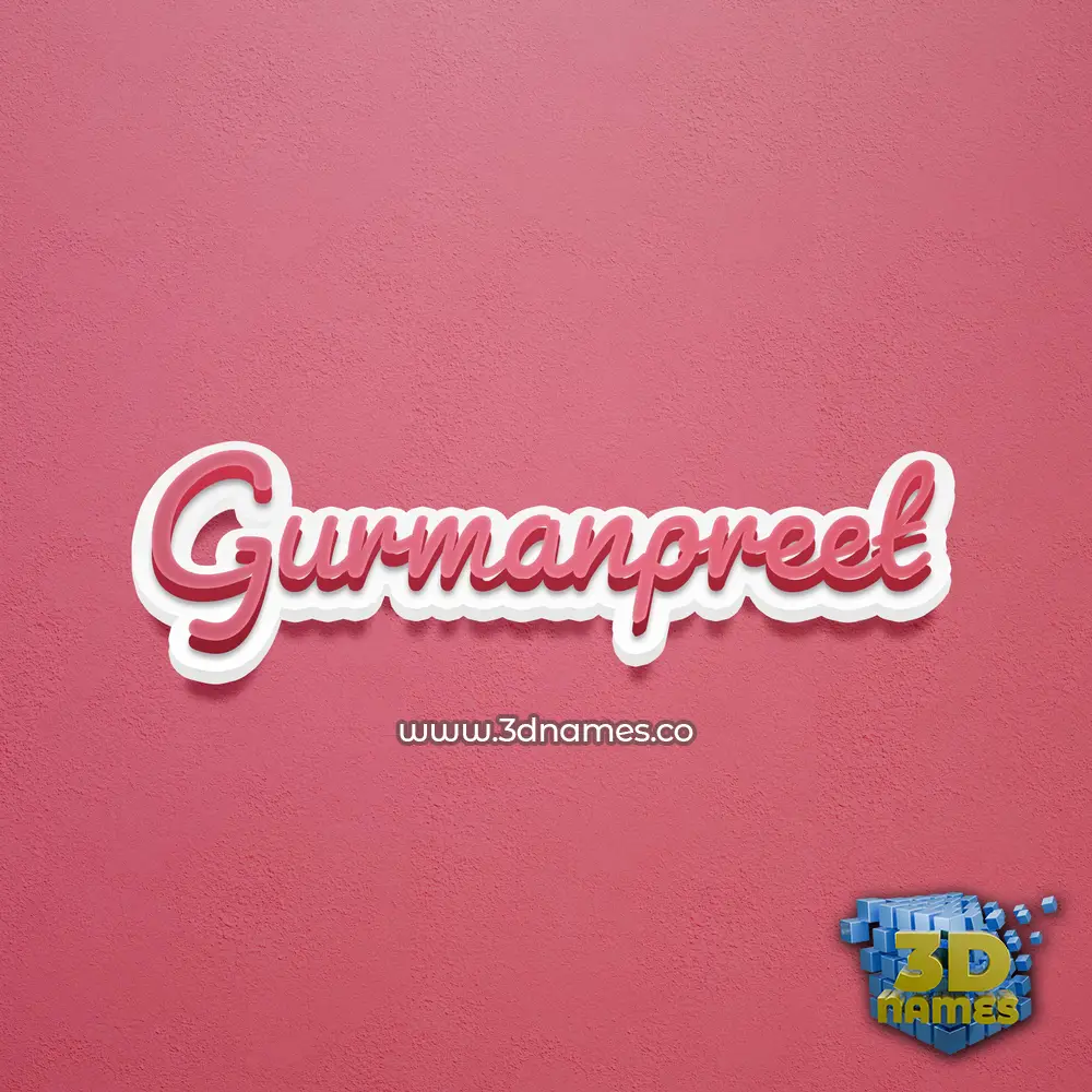 gurmanpreet in Red Scribble style - 3D name wallpaper