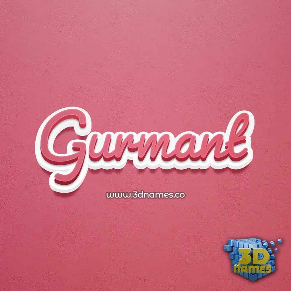 gurmant in Red Scribble style - 3D name wallpaper