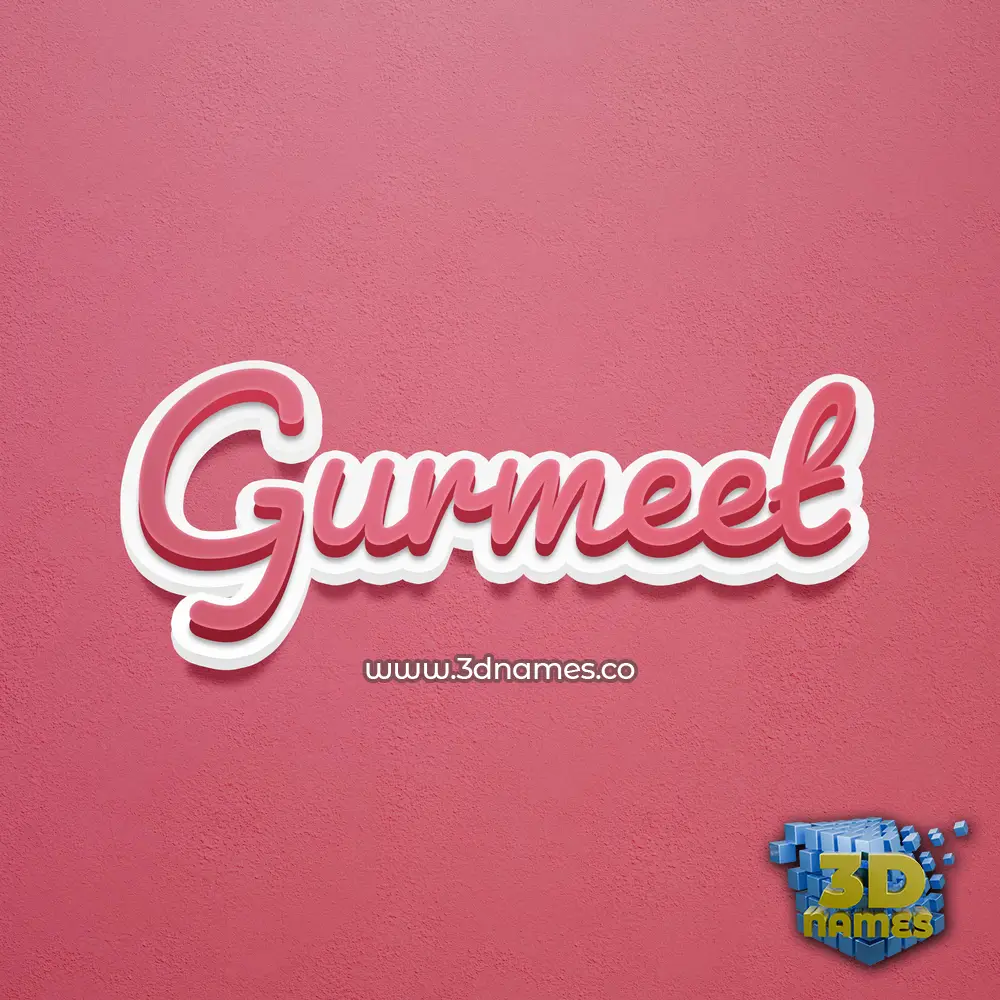 gurmeet in Red Scribble style - 3D name wallpaper