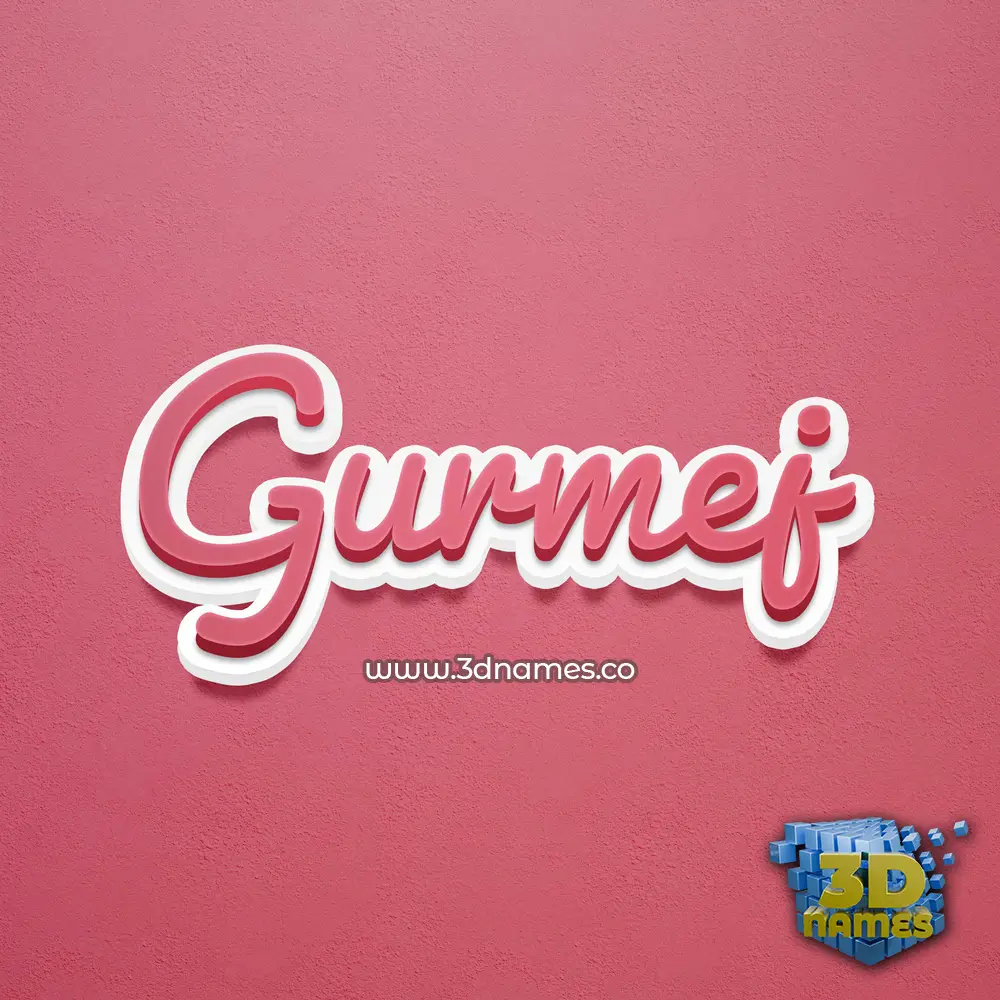 gurmej in Red Scribble style - 3D name wallpaper