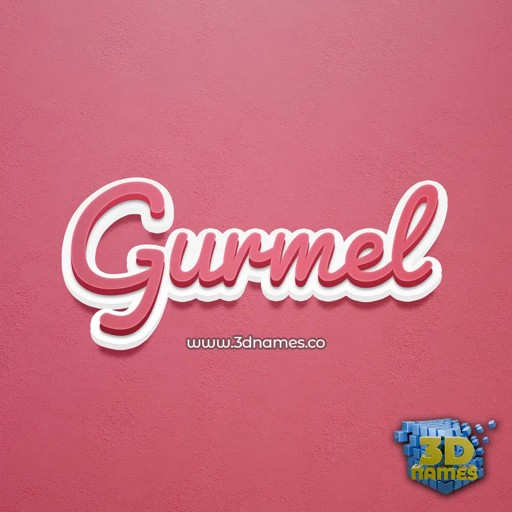 gurmel in Red Scribble style - 3D name wallpaper