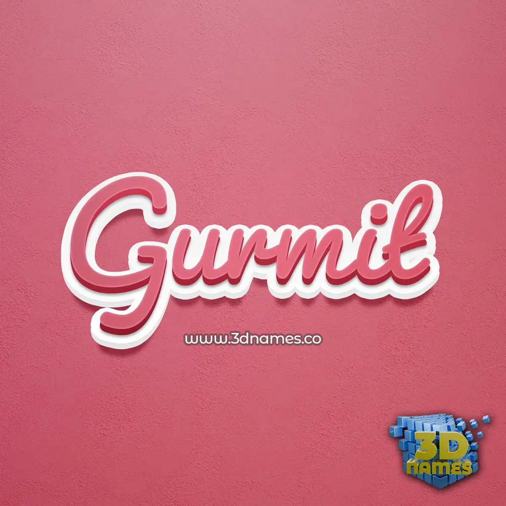 gurmit in Red Scribble style - 3D name wallpaper