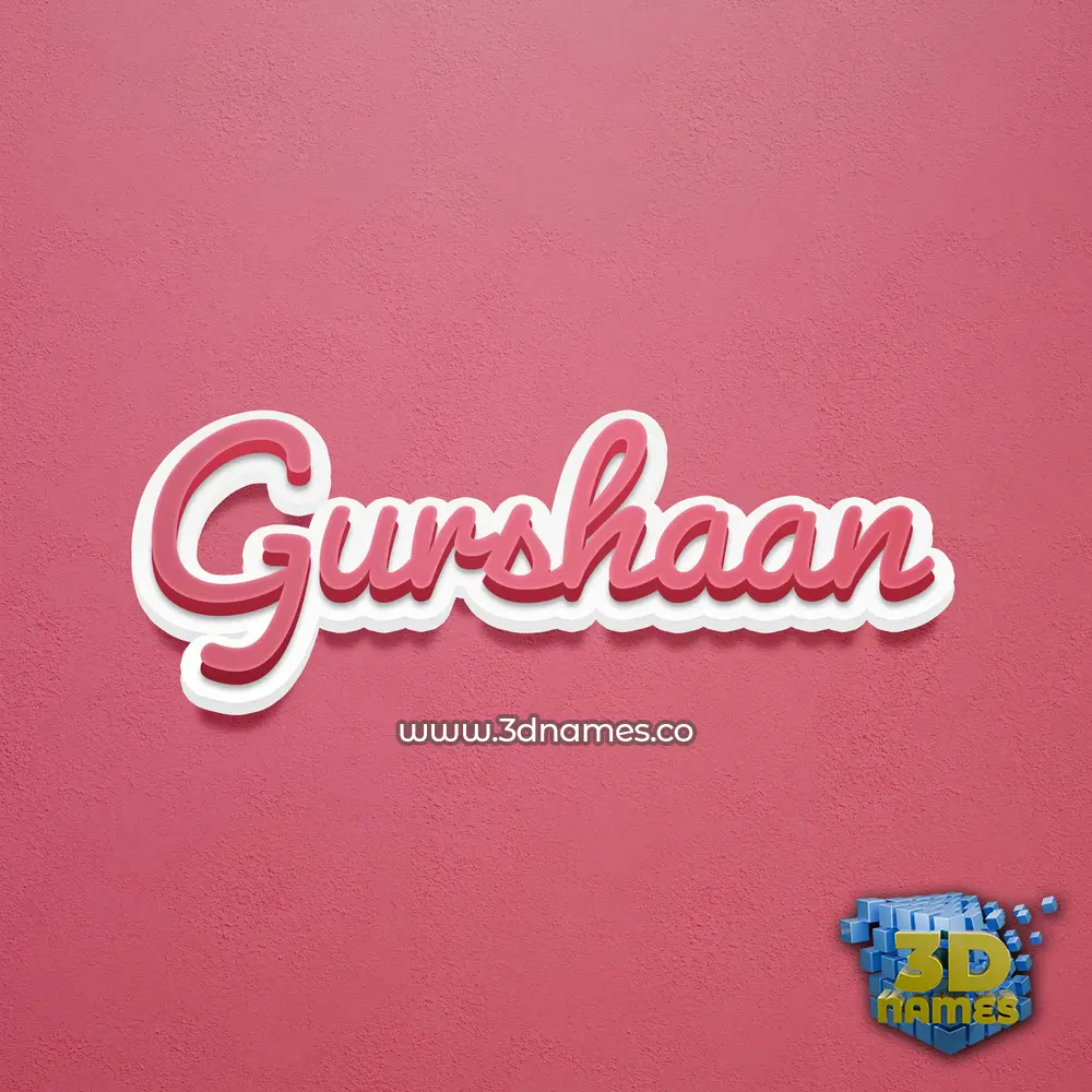 gurshaan in Red Scribble style - 3D name wallpaper