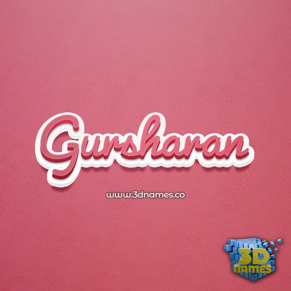 gursharan in Red Scribble style - 3D name wallpaper