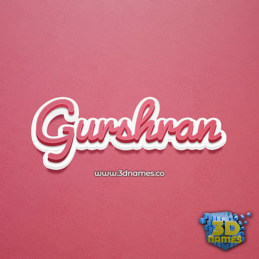 gurshran in Red Scribble style - 3D name wallpaper