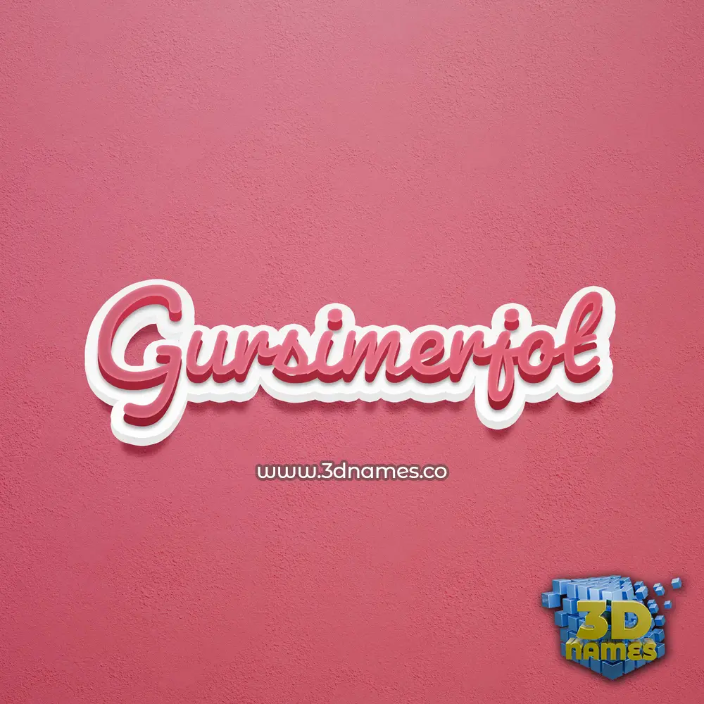gursimerjot in Red Scribble style - 3D name wallpaper