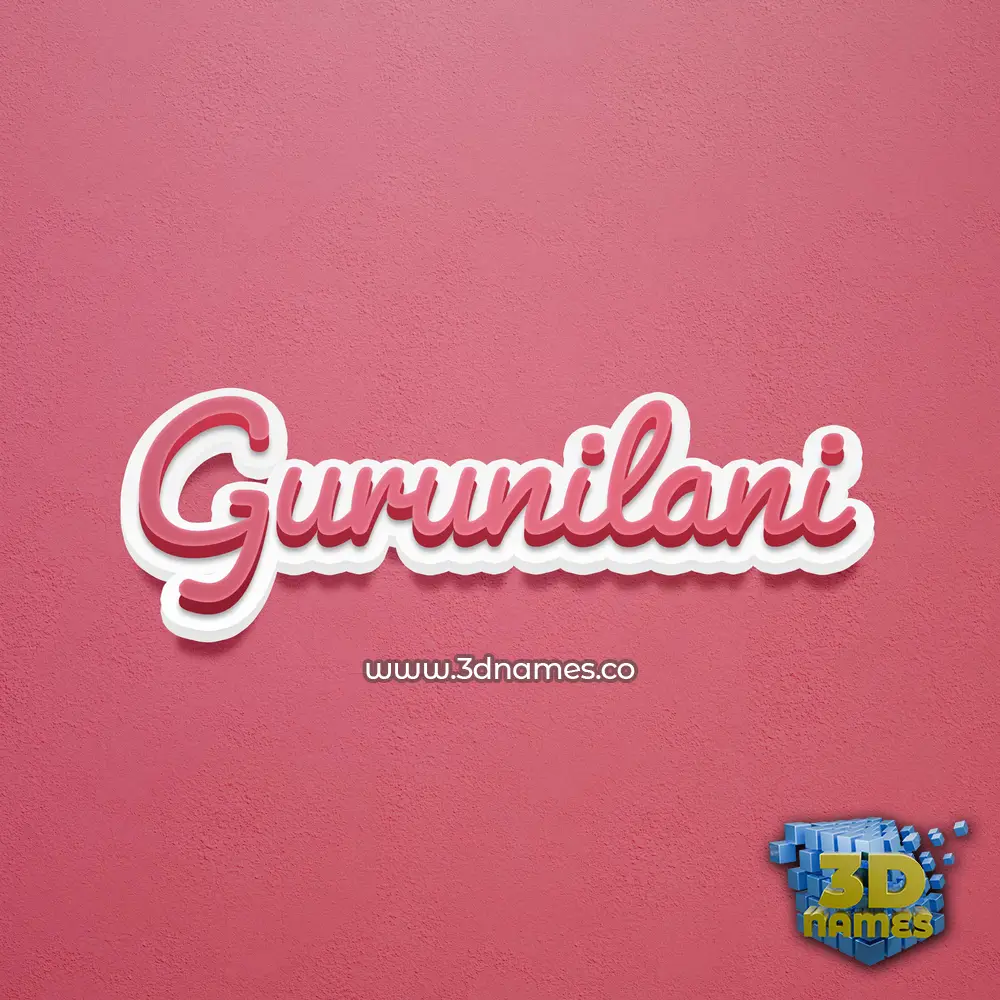gurunilani in Red Scribble style - 3D name wallpaper