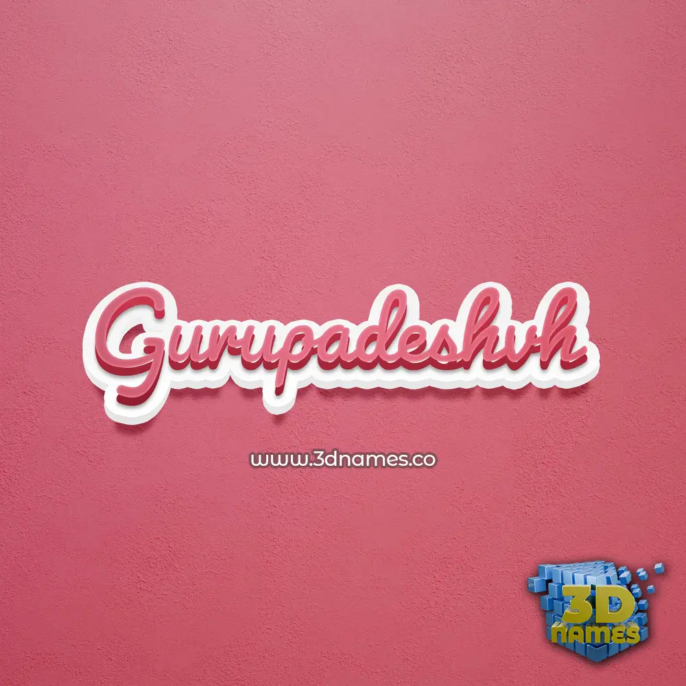 gurupadeshvh in Red Scribble style - 3D name wallpaper