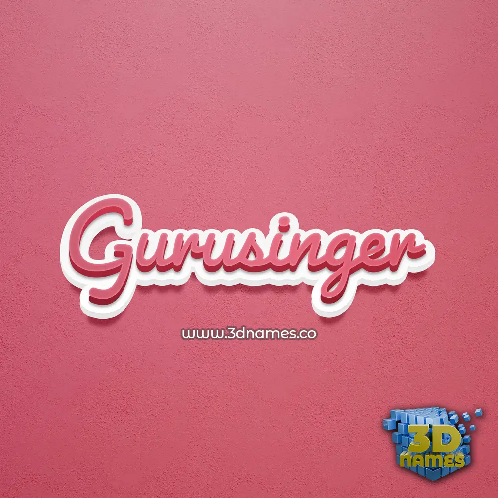 gurusinger in Red Scribble style - 3D name wallpaper