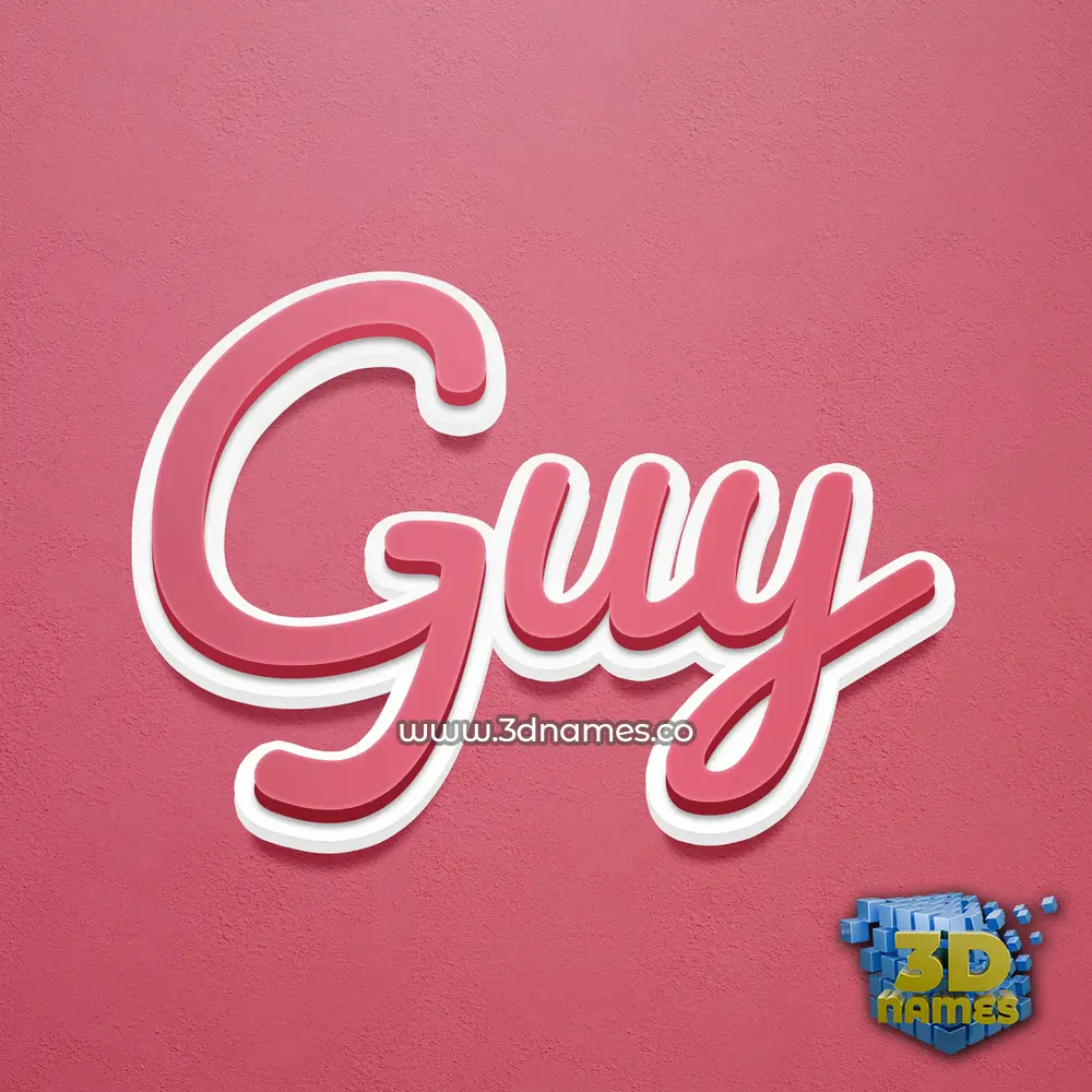guy in Red Scribble style - 3D name wallpaper
