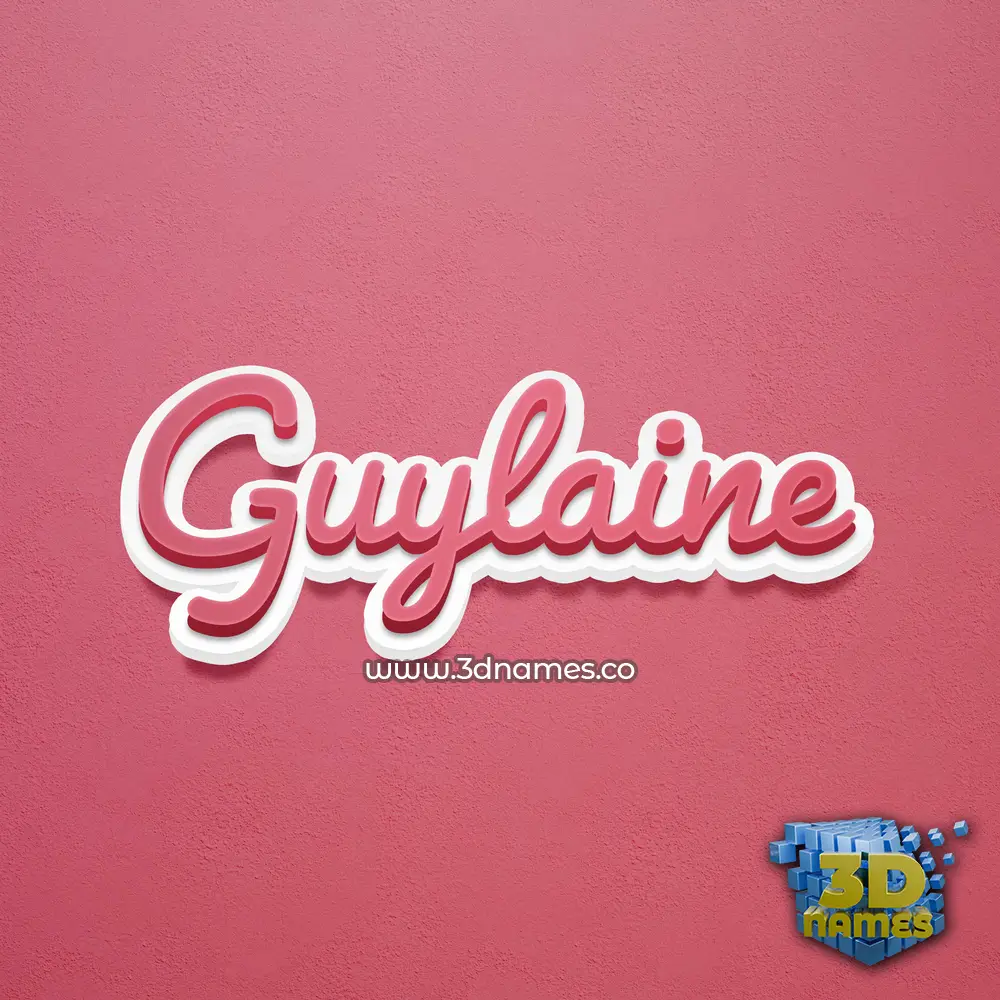 guylaine in Red Scribble style - 3D name wallpaper