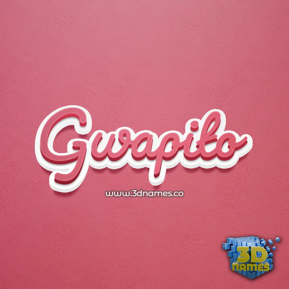 gwapito in Red Scribble style - 3D name wallpaper